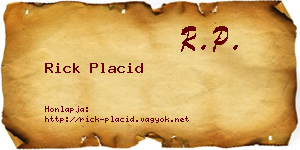 Rick Placid névjegykártya